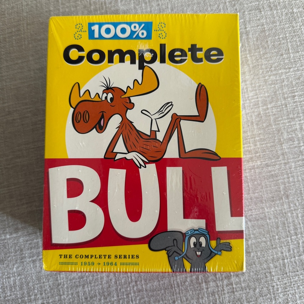 SEALED 100% Complete Bull DVD Box Set /Receipt Adventures of Rocky & Bullwinkle